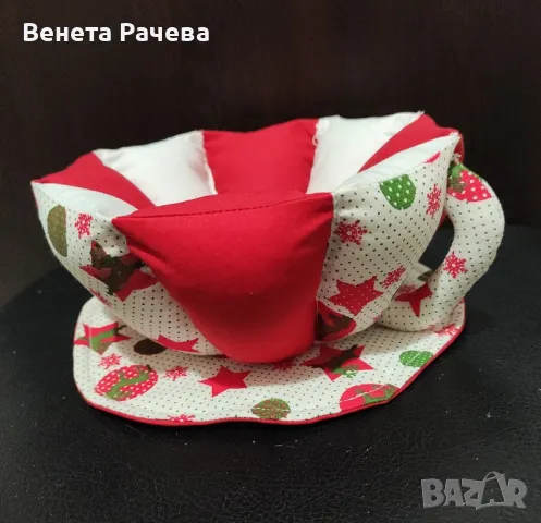 Текстилни чаши за кафе , снимка 2 - Декорация за дома - 48987171