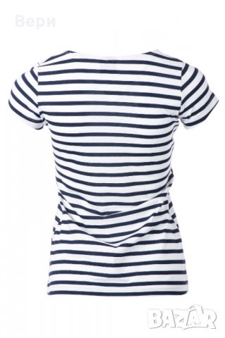 Нова дамска моряшка тениска на тъмносиньо/бяло райе, снимка 2 - Тениски - 27952521
