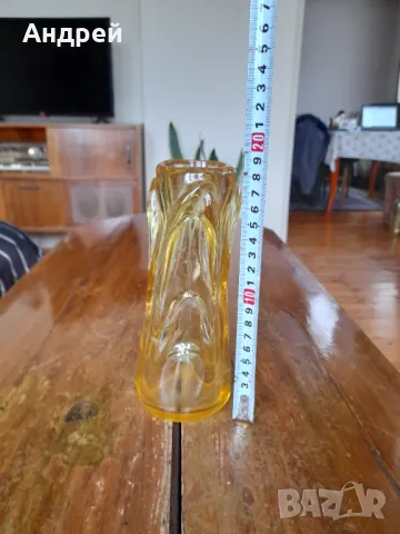 Стара стъклена ваза #13, снимка 2 - Други ценни предмети - 48297508