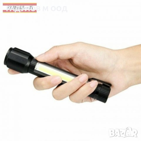 Aкумулаторен джобен фенер XPE+COB LED / 1297, снимка 4 - Къмпинг осветление - 35590275