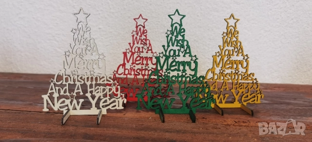 Дървена коледна украса – Елха, снимка 9 - Декорация за дома - 52222973