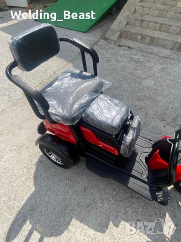 Електрическа триместна триколка X1 1800W/48V/20Ah Червена, снимка 4 - Мотоциклети и мототехника - 39294929