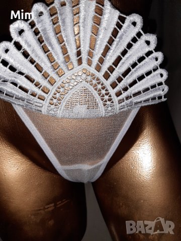 S/M Бяла прашка с рязана дантела , снимка 3 - Бельо - 38477699