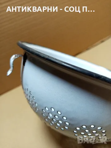 Соц Стар Емайлиран Гевгир., снимка 6 - Антикварни и старинни предмети - 49715589