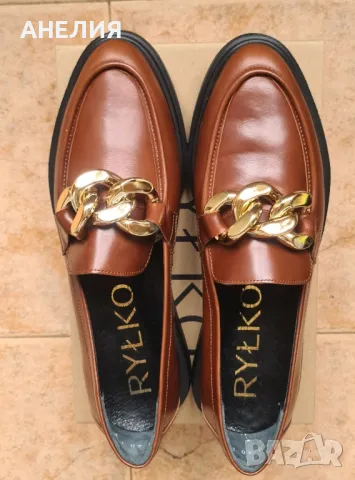 Дамски кожени обувки Ryłko