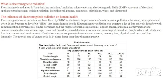 Екраниран Клин Сребърни Нишки Радиационна Защита от Електромагнитно Излъчване EMR EMP Защита от ЕМП, снимка 7 - Други - 50007706