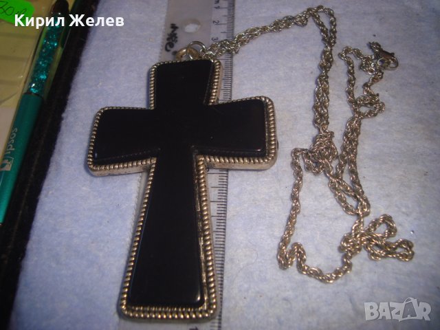 ГОЛЯМ АРТ КРЪСТ МАСИВЕН - ФЕШЪН КОЛИЕ с ВЕРИЖКА 17148, снимка 6 - Колиета, медальони, синджири - 36975037