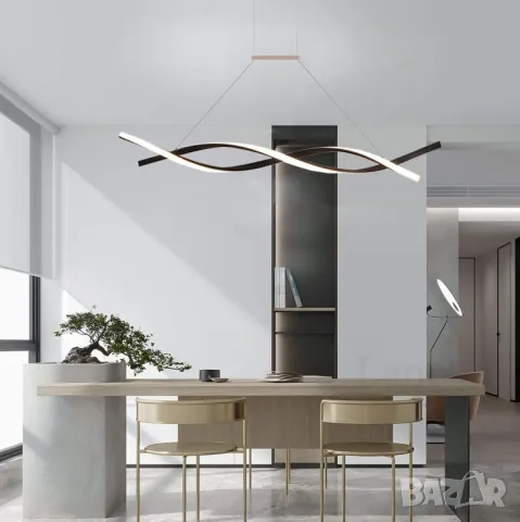 Модерна лед LED висяща лампа Димируема кухненска Висяща дистанционно, снимка 2 - Лампи за таван - 48970506