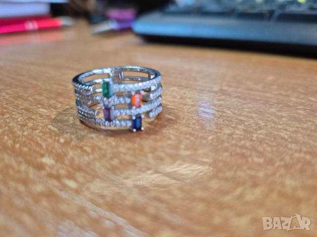 комплект сребърни гривна и пръстен, снимка 4 - Бижутерийни комплекти - 53118065