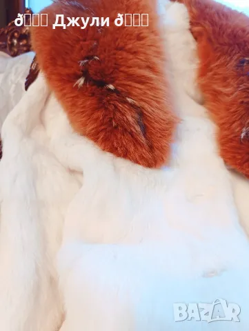 Палто с естествен косъм от чинчила и лисица, снимка 13 - Палта, манта - 48772579