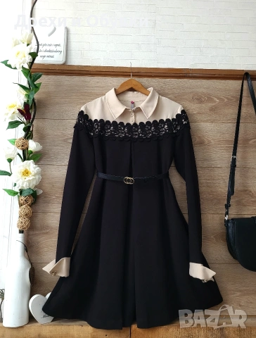 Елегантна рокля с дантела , снимка 2 - Рокли - 53589307