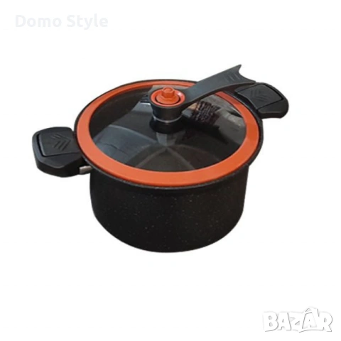 Херметическа тенджера заключващ капак  с незалепващо покритие - 24см, 26см, 28см, снимка 3 - Съдове за готвене - 53265691