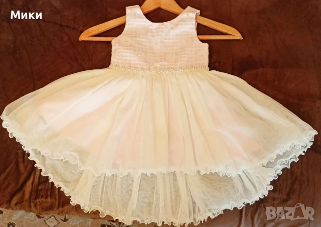 Официална Бебешка рокля за кръщене, рожден ден или шаферка 86-92см