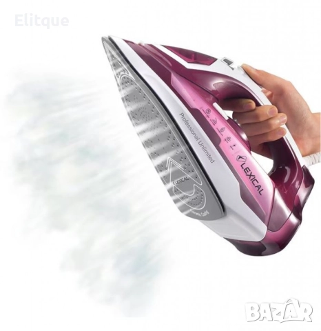 Парна ютия – 2200W, керамична плоча, 380мл резервоар, лилава и синя, снимка 2 - Ютии - 52842408