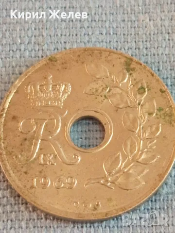 Стара монета 25 йоре 1969г. Кралство Дания за КОЛЕКЦИОНЕРИ 47895, снимка 3 - Нумизматика и бонистика - 48857747