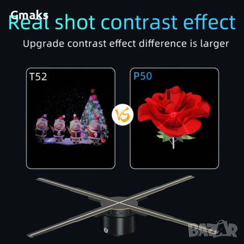 45 См Холографски Дисплей С 4 Остриета, 3D Реклама за магазин, снимка 6 - Плейъри, домашно кино, прожектори - 43272258