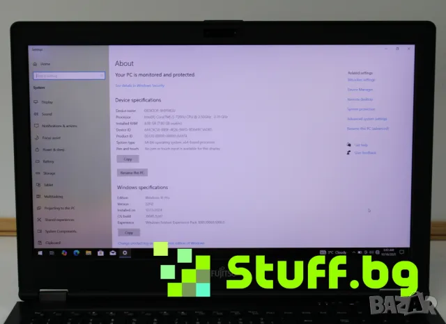Лаптоп FUJITSU LIFEBOOK U758 15.6'' i5-7200U\8GB\256GB SSD, снимка 6 - Лаптопи за работа - 49489517
