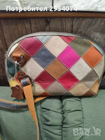 естествена кожа чанта дамска 59лв, снимка 2 - Чанти - 49011274