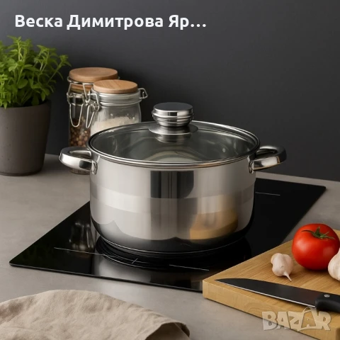 Тенджера Voltz Индукция, Неръждаема стомана, снимка 3 - Съдове за готвене - 50980526