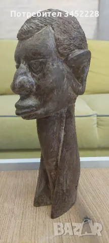 дърворезба масив Африка за ценители 24см , снимка 2 - Декорация за дома - 48429077