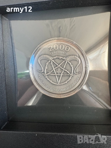 Сребърна монета Mephistopheles 2 oz .999 Cameroon , снимка 2 - Нумизматика и бонистика - 52770929