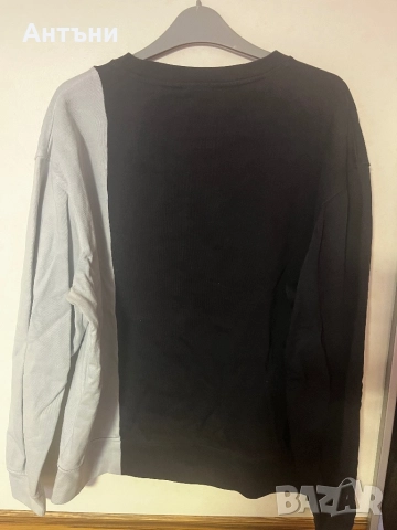 Бяло-черна блуза с дълъг ръкав, снимка 2 - Блузи с дълъг ръкав и пуловери - 52870391