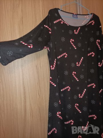 Коледна еластична рокля , снимка 3 - Рокли - 43522635