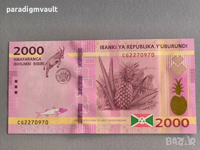 Банкнота - Бурунди - 2000 франка UNC | 2018г.