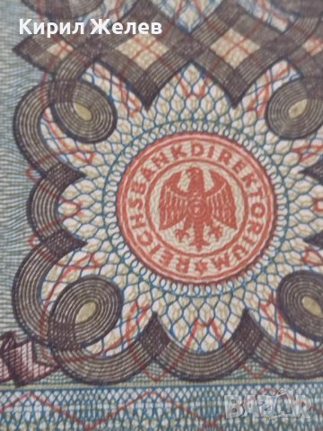 Райх банкнота 100 марки 1920г. Германия уникат за колекционери 28294, снимка 3 - Нумизматика и бонистика - 37144007