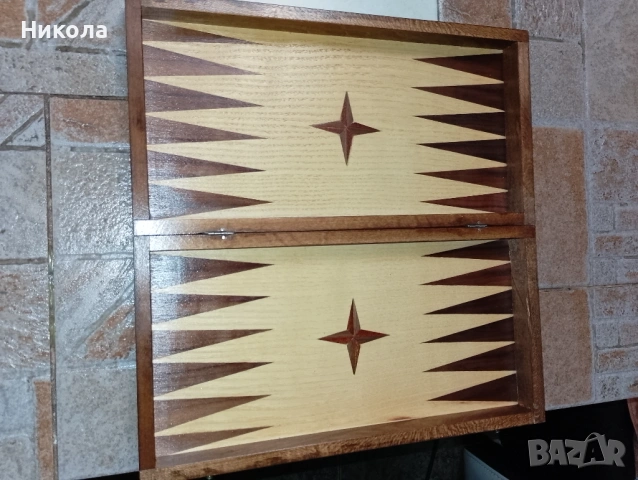 Шах табла 48/48 от соца с дървени фигури и пулове, снимка 11 - Къмпинг мебели - 51628607