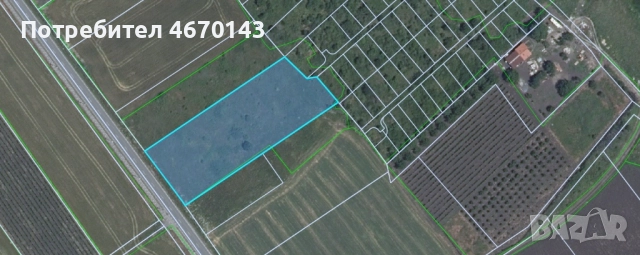 Парцел с подробен устройствен план и красива панорама, близо до гр. Поморие