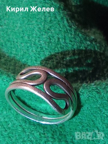 СТАР СРЕБЪРЕН ПРЪСТЕН СРЕБРО 925 АЖУРНА МАЙСТОРСКА РЪЧНА ИЗРАБОТКА АРТ ДЕКО БИЖУ 26892, снимка 10 - Пръстени - 34895528