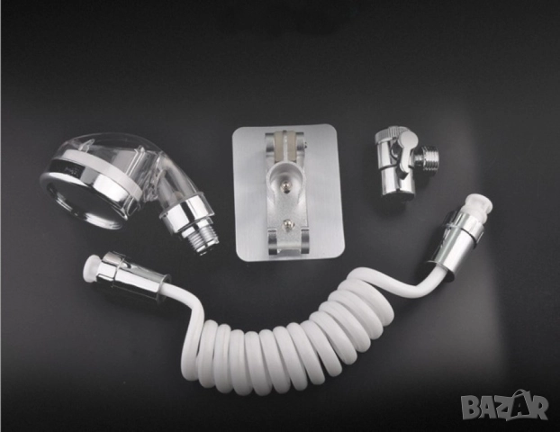  Душ за мивка с гъвкав маркуч и стенно окачване  