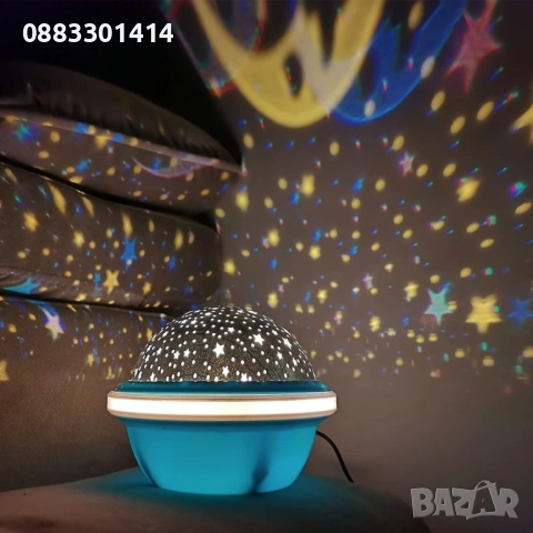 Нощна лампа Звезди Небе Цветна , снимка 2 - Настолни лампи - 52357955