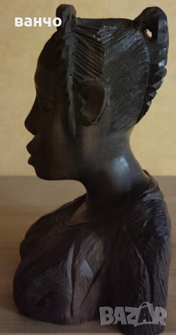 Абаносова глава-символ на Плодородието-състояние безупречно!, снимка 2 - Статуетки - 39667484