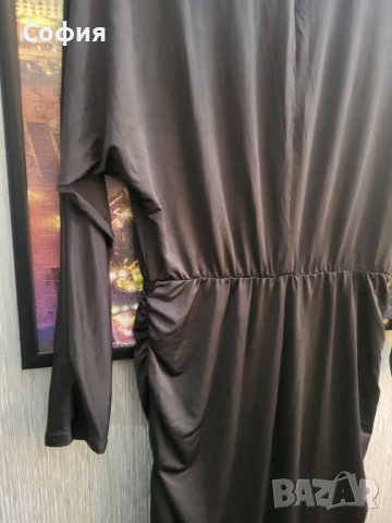 Черна елегантна рокля, снимка 3 - Рокли - 44111295