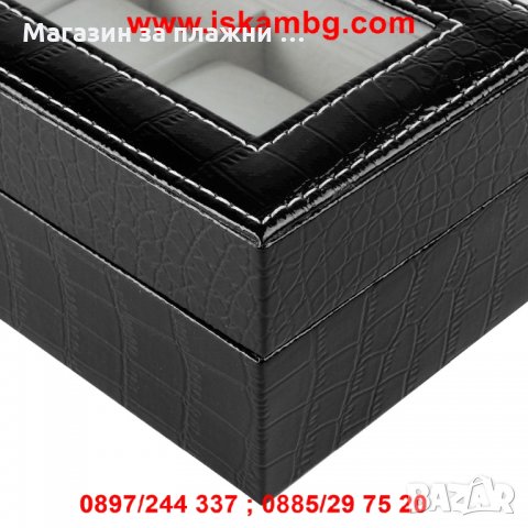 Кутия за съхранение на 6 часовнка - крокодилска кожа, снимка 7 - Подаръци за мъже - 28439900