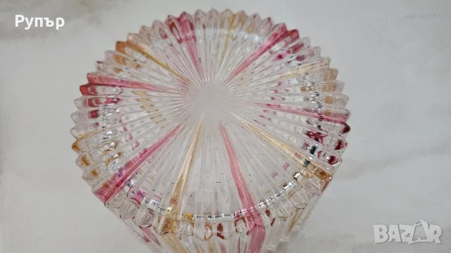 Цветна кристална захарничка, снимка 6 - Антикварни и старинни предмети - 49334501