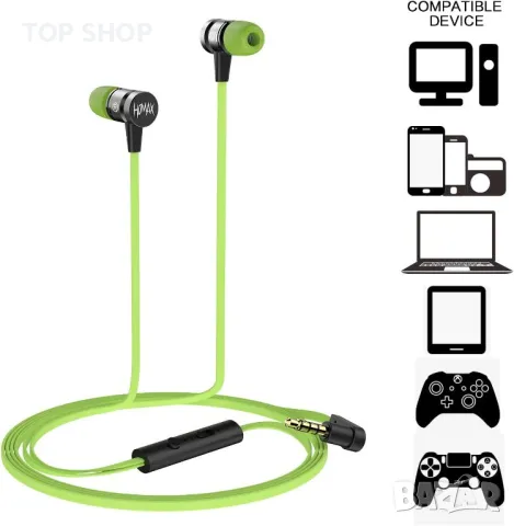 Слушалки HQMAX Warhammer с микрофон, издръжливи кабелни слушалки, иновативни от мемори пяна,, снимка 3 - Слушалки, hands-free - 49105258