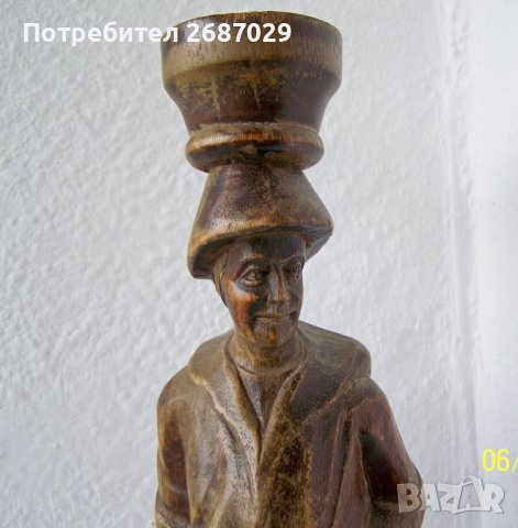  пластика дърво дърворезба фигура рибар, жена, вол, животно, снимка 6 - Статуетки - 38260065