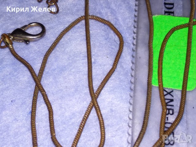 ПРЕКРАСЕН ФЛОРАЛЕН АЖУРЕН ЕМАЙЛИРАН КРИСТАЛЕН ВИНТИДЖ АРТ МЕДАЛЬОН с ДЪЛГА СТАРА МЕДНА ВЕРИЖКА 37025, снимка 11 - Антикварни и старинни предмети - 39941351