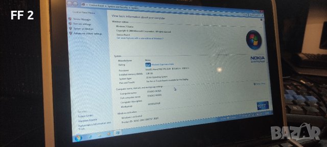 NOKIA BOOKLET 3G, снимка 9 - Лаптопи за работа - 43562470