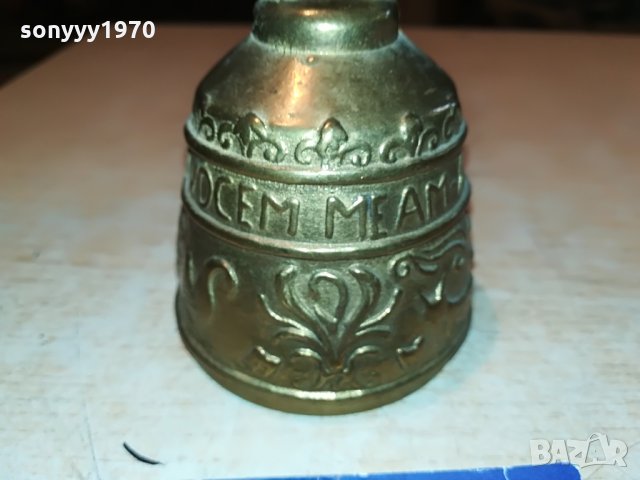 камбана-10х7см мед/месинг внос германия 2107211223, снимка 3 - Антикварни и старинни предмети - 33584324