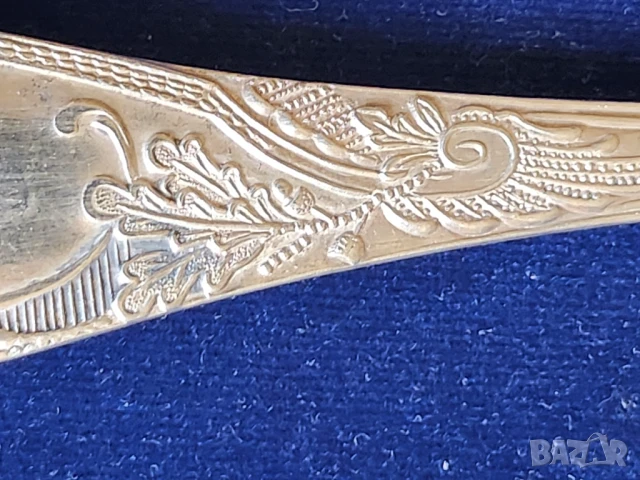 лъжички за чай / кафе, посребрени, к-т 6 броя, модел "Дубок", СССР / + прибори от този модел отделно, снимка 8 - Сервизи - 50594896