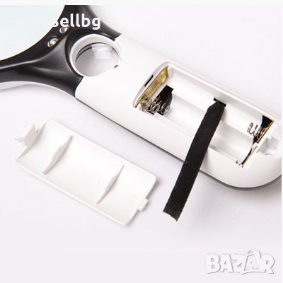 Ръчна лупа 3 LED осветление увеличение 3Х и 45Х офис четене микроскоп часовникарска златарска бижута, снимка 9 - Други инструменти - 9636611