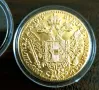 Позлатен 1 Дукат 1915 година с позлатен 24 каратов сертификат , снимка 2