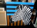 Продавам маслена картина със зебра. Худ. Мартин Гергински., снимка 2