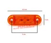 3 LED мини оранжеви габаритни светлини габаритни светлини 12V 24V подходящи за ремаркета, камиони, снимка 3