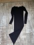 нова еластична спортно елегантна ежедневна дълга елегантна черна рокля рипс, снимка 3