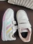 Детски бели маратонки ADIDAS 27 номер за момиченце с розови ленти, снимка 1